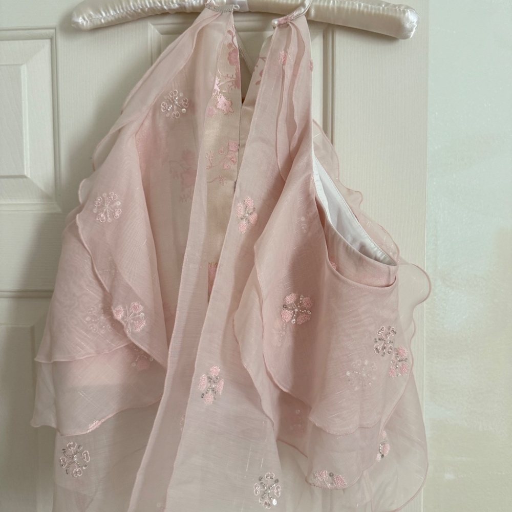 Flane Pink Ruffle Halter - Picture 4 of 5